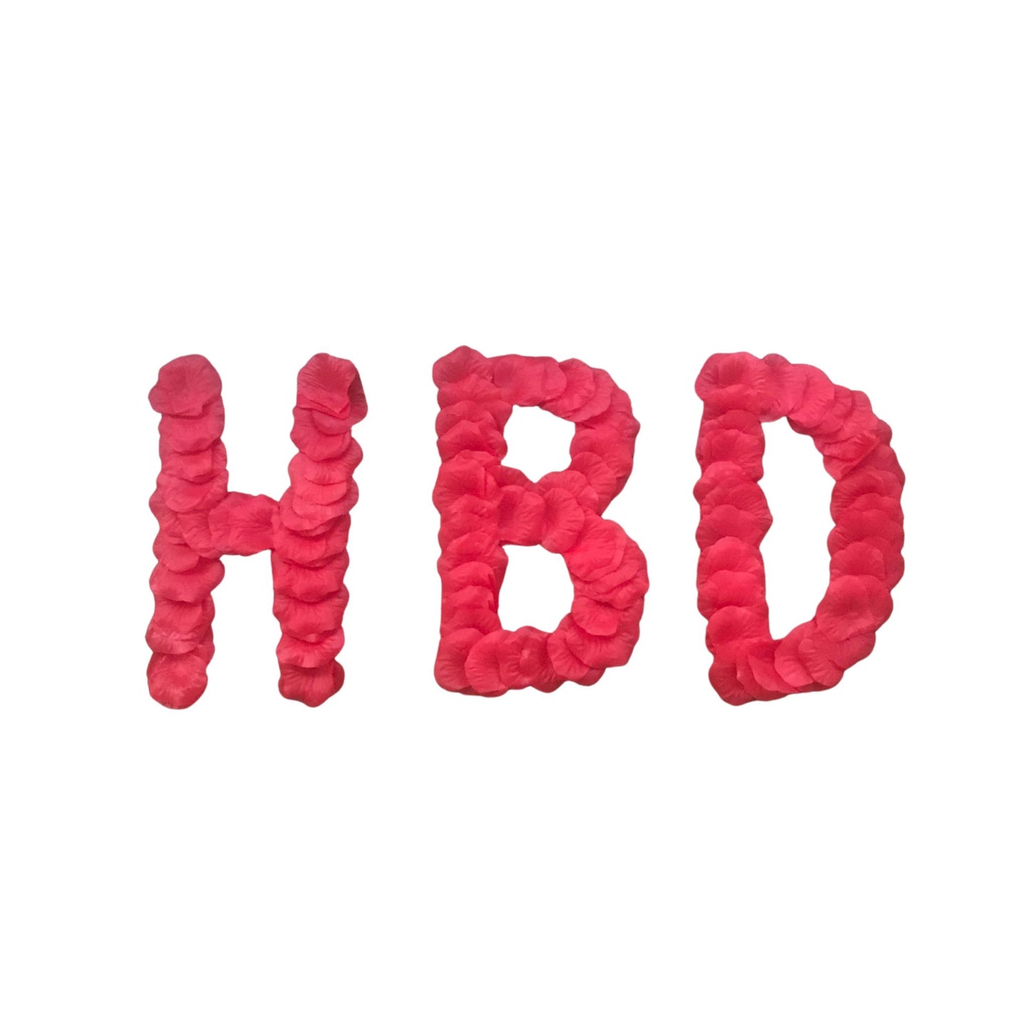 HBD rose petal message